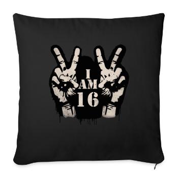 Unique design for the celebration of the 20th anniversary - Sofa pillowcase 17,3'' x 17,3'' (45 x 45 cm) - black - Front