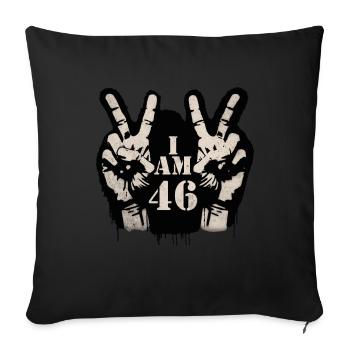 Unique design for the celebration of the 50th anniversary - Sofa pillowcase 17,3'' x 17,3'' (45 x 45 cm) - black - Front