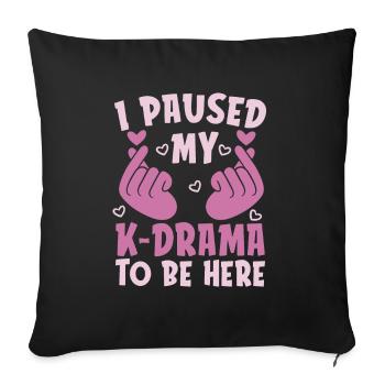 K Drama Korean Music Gift Funny K Pop - Sofa pillowcase 17,3'' x 17,3'' (45 x 45 cm) - black - Front