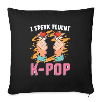 Corée Pop musique musicien cadeau drôle K Pop - Housse de coussin décorative 45 x 45 cm - noir - Devant