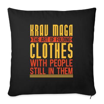 Israel Martial Artist Gift Funny Krav Maga - Sofa pillowcase 17,3'' x 17,3'' (45 x 45 cm) - black - Front