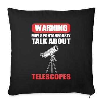 L’avertissement du télescope peut être déclenché spontanément via les télescopes - Housse de coussin décorative 45 x 45 cm - noir - Devant