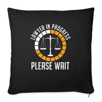 Avocat en formation Cadeau Futur Avocat - Housse de coussin décorative 45 x 45 cm - noir - Devant