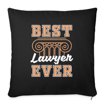 Meilleur avocat de tous les temps Avocat de cadeau juridique - Housse de coussin décorative 45 x 45 cm - noir - Devant
