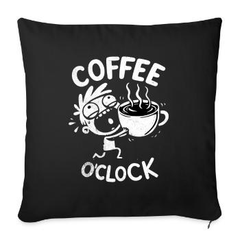 Coffee O'Clock Brew Lover's Doodle - Sofa pillowcase 17,3'' x 17,3'' (45 x 45 cm) - black - Front