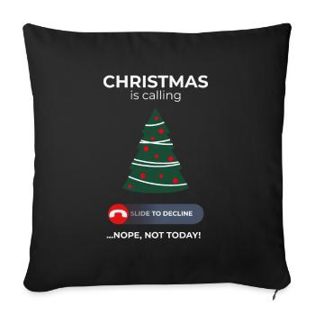 Christmas Call Ignored – Humor for the Holidays - Sofa pillowcase 17,3'' x 17,3'' (45 x 45 cm) - black - Front