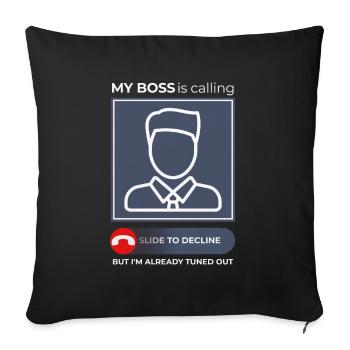 Cadeaux d’humour de bureau - Housse de coussin décorative 45 x 45 cm - noir - Devant
