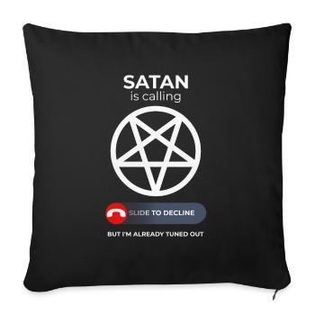Appel satanique ignoré - de la culture pop - Housse de coussin décorative 45 x 45 cm - noir - Devant