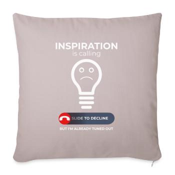 Luttes créatives – Inspiration et humour - Housse de coussin décorative 45 x 45 cm - taupe clair - Devant