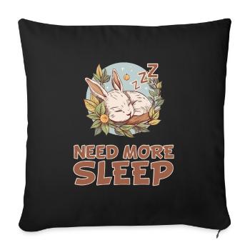 Sleeping Bunny Nightwear - Serene Sleep - Sofa pillowcase 17,3'' x 17,3'' (45 x 45 cm) - black - Front