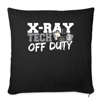 X-Ray Tech Off Duty X-Ray Technologist - Sofa pillowcase 17,3'' x 17,3'' (45 x 45 cm) - black - Front