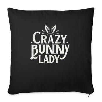 Folle Bunny Lady - Housse de coussin décorative 45 x 45 cm - noir - Devant
