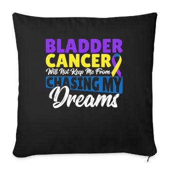 Hematuria Purple Blue Yellow Ribbon Survivor - Sofa pillowcase 17,3'' x 17,3'' (45 x 45 cm) - black - Front