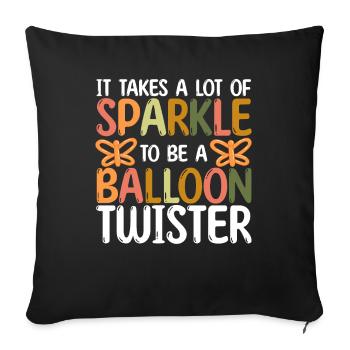 Festival de ballons de fête pour enfants Balloon Twisting - Housse de coussin décorative 45 x 45 cm - noir - Devant