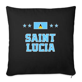 Saint Lucia - Sofa pillowcase 17,3'' x 17,3'' (45 x 45 cm) - black - Front