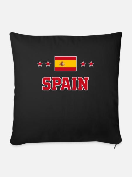 Spanien - Sofakissenbezug 45 x 45 cm - Schwarz