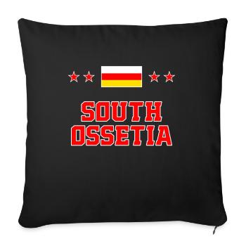 Ossétie du Sud - Housse de coussin décorative 45 x 45 cm - noir - Devant