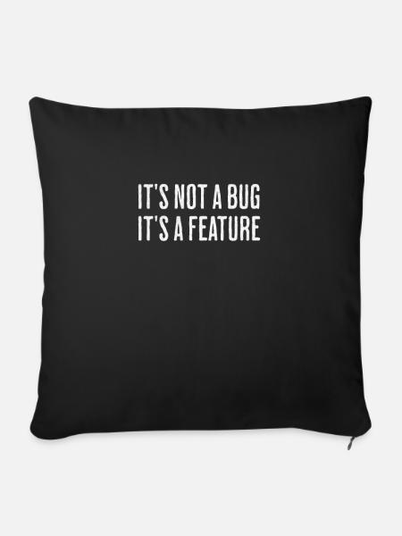 Verkleidetes Feature – Geeky Coding Design - Sofakissenbezug 45 x 45 cm - Schwarz