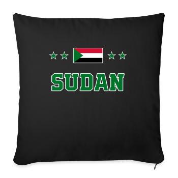 Sudan - Sofa pillowcase 17,3'' x 17,3'' (45 x 45 cm) - black - Front