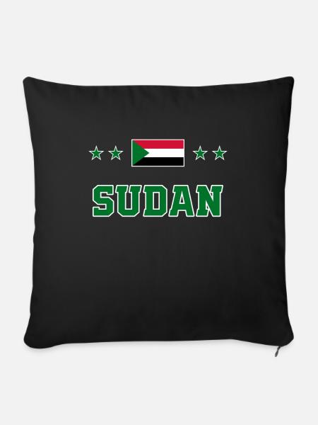 Sudan - Sofakissenbezug 45 x 45 cm - Schwarz
