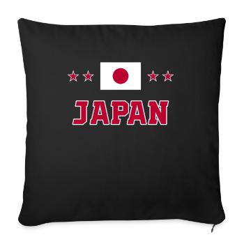 Japon - Housse de coussin décorative 45 x 45 cm - noir - Devant