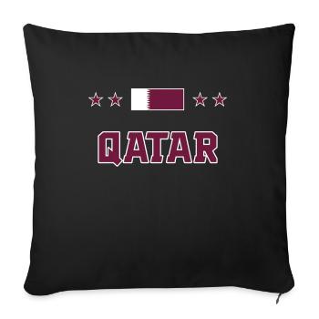 Qatar - Sofa pillowcase 17,3'' x 17,3'' (45 x 45 cm) - black - Front