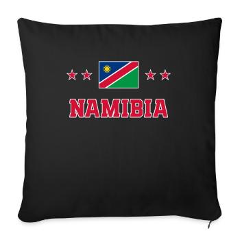 Namibie - Housse de coussin décorative 45 x 45 cm - noir - Devant