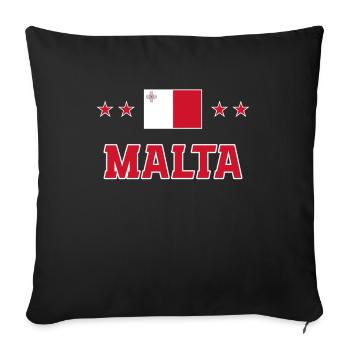 Malta - Sofakissenbezug 45 x 45 cm - Schwarz - Vorne