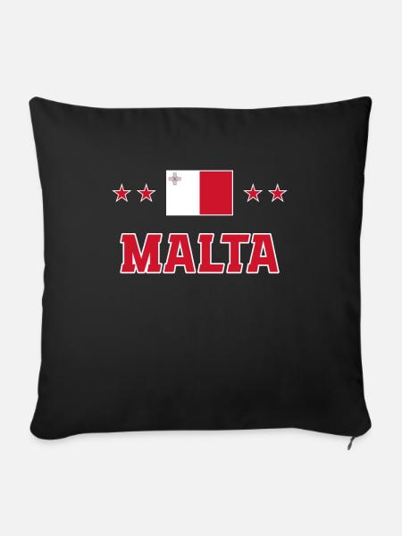 Malta - Sofakissenbezug 45 x 45 cm - Schwarz