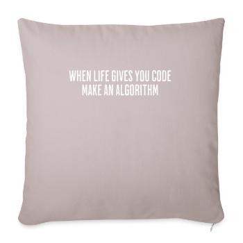 Life's Code, Programmierer-algorithmus - Witziges - Sofakissenbezug 45 x 45 cm - helles Taupe - Vorne
