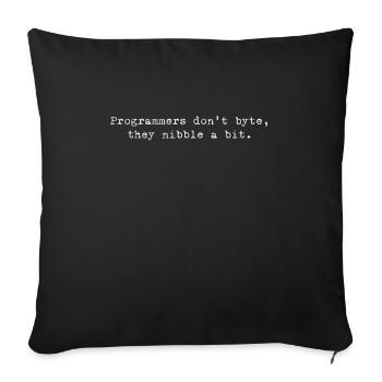 Encodage sans octet - Conception amusante pour les développeurs - Housse de coussin décorative 45 x 45 cm - noir - Devant