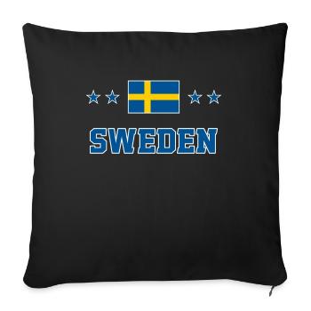 Sweden - Sofa pillowcase 17,3'' x 17,3'' (45 x 45 cm) - black - Front