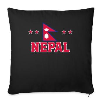 Nepal - Sofa pillowcase 17,3'' x 17,3'' (45 x 45 cm) - black - Front
