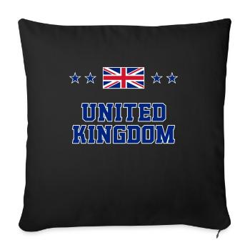 United Kingdom - Sofa pillowcase 17,3'' x 17,3'' (45 x 45 cm) - black - Front