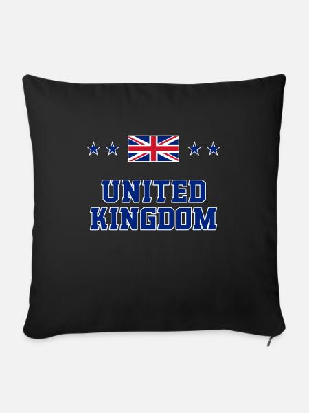 Großbritannien - Sofakissenbezug 45 x 45 cm - Schwarz
