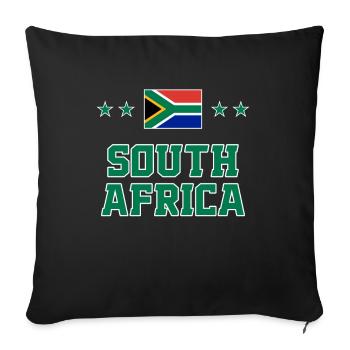 South Africa - Sofa pillowcase 17,3'' x 17,3'' (45 x 45 cm) - black - Front