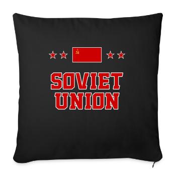 Soviet Union - Sofa pillowcase 17,3'' x 17,3'' (45 x 45 cm) - black - Front