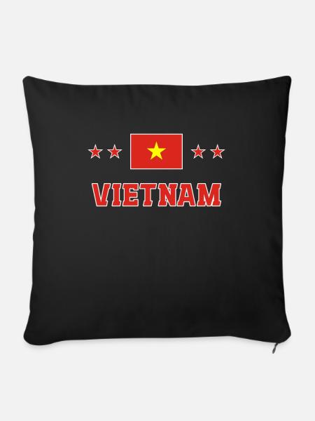 Vietnam - Sofakissenbezug 45 x 45 cm - Schwarz