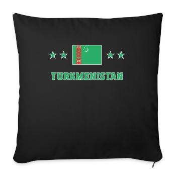 Turkmenistan - Sofa pillowcase 17,3'' x 17,3'' (45 x 45 cm) - black - Front