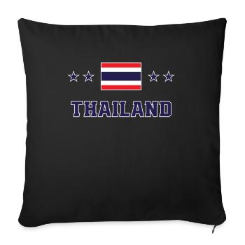 Thailand - Sofa pillowcase 17,3'' x 17,3'' (45 x 45 cm) - black - Front