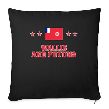 Wallis et Futuna - Housse de coussin décorative 45 x 45 cm - noir - Devant