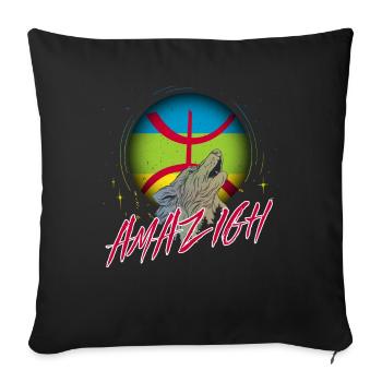Amazigh - Housse de coussin décorative 45 x 45 cm - noir - Devant