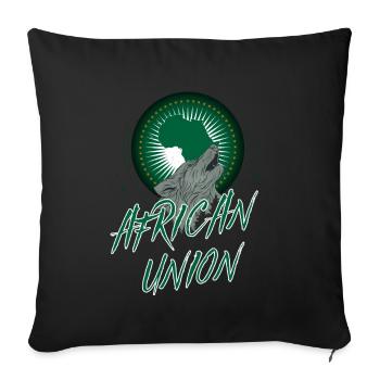 Union africaine - Housse de coussin décorative 45 x 45 cm - noir - Devant