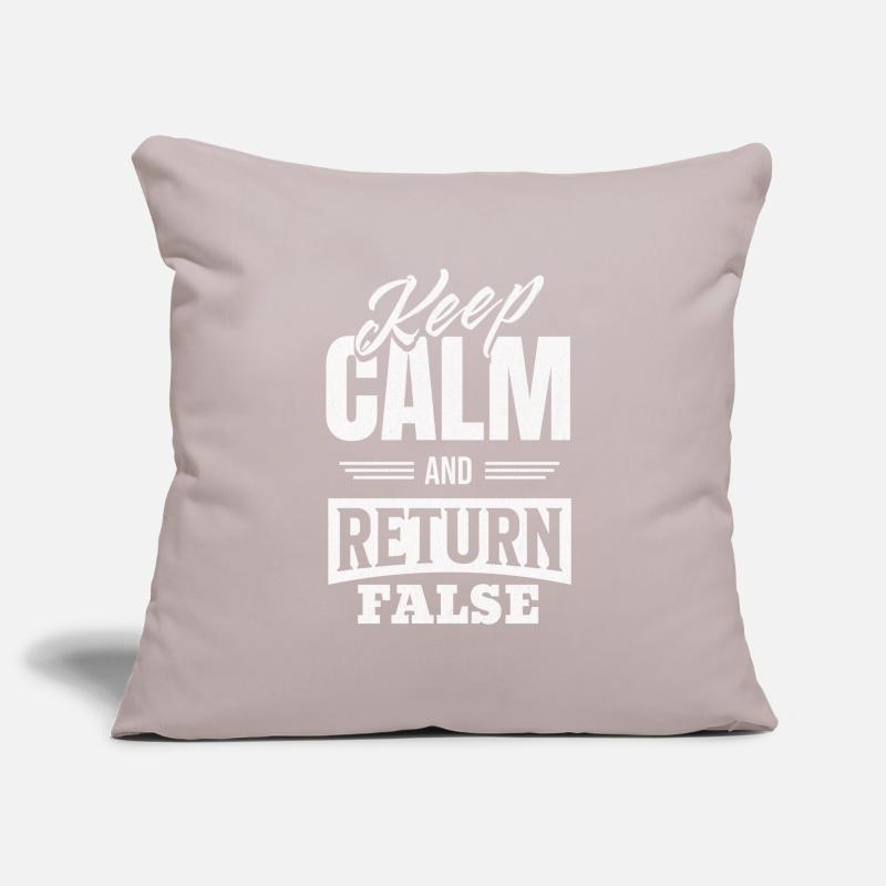 Keep Calm And Return False – For Developers And Sofa pillowcase 17,3'' x 17,3'' (45 x 45 cm)