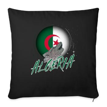 Algeria - Sofa pillowcase 17,3'' x 17,3'' (45 x 45 cm) - black - Front