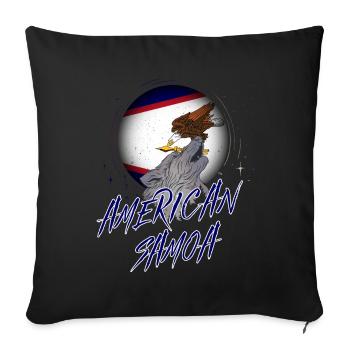American Samoa - Sofa pillowcase 17,3'' x 17,3'' (45 x 45 cm) - black - Front