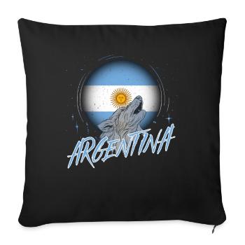 Argentina - Sofa pillowcase 17,3'' x 17,3'' (45 x 45 cm) - black - Front