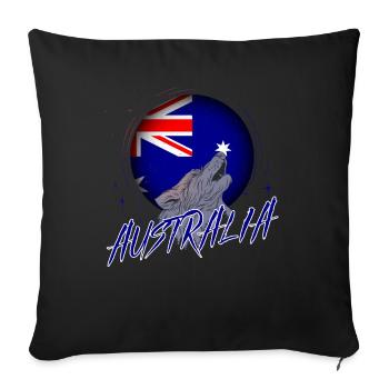 Australie - Housse de coussin décorative 45 x 45 cm - noir - Devant