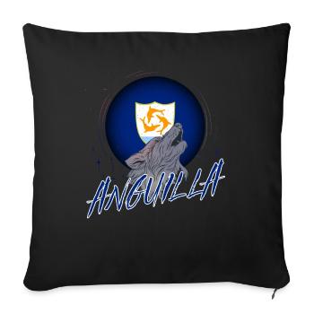 Anguilla - Housse de coussin décorative 45 x 45 cm - noir - Devant