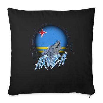 Aruba - Sofa pillowcase 17,3'' x 17,3'' (45 x 45 cm) - black - Front